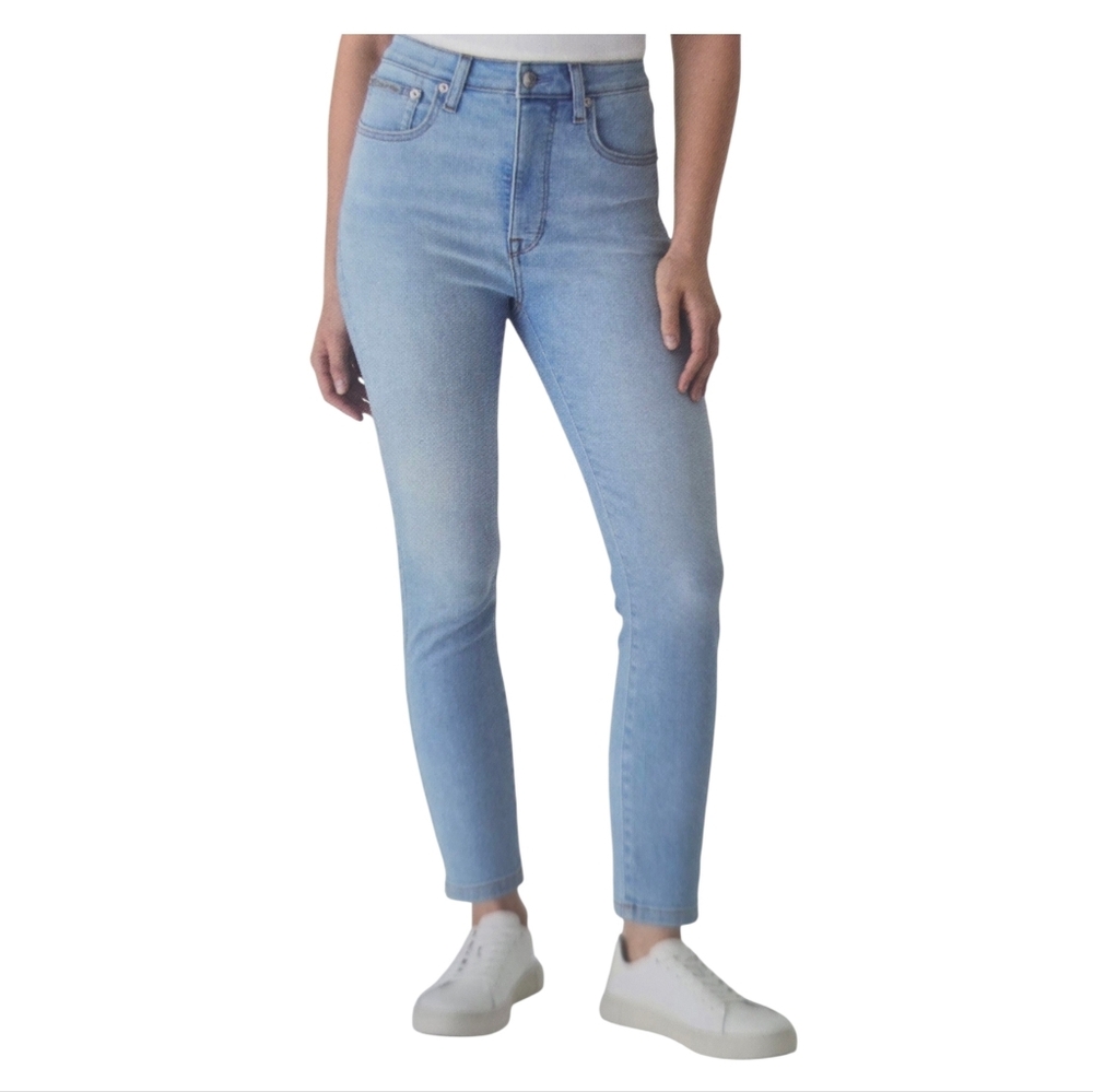 Women's Calvin Klein High-Rise Skinny Jean Robins Egg Size 10/30 27L NWT